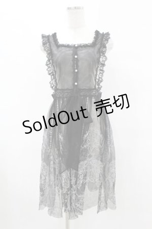 画像: Mademoiselle Pearl（海外ロリータブランド） / The Sword Of Maria Apron Free ブラック H-25-05-18-1045-0-OP-NS-ZH