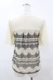 画像2: axes femme / レースボーダートップス M アイボリー H-25-05-18-1047-AX-TO-NS-ZH (2)