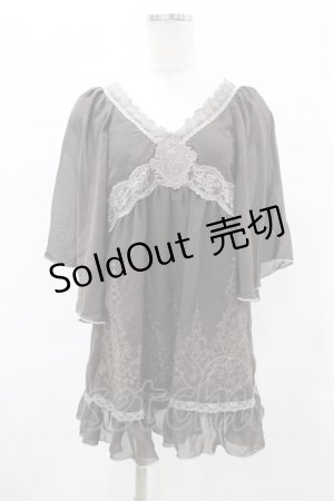画像: axes femme / ローズレースシフォンブラウス M ブラウン H-25-05-18-1057-AX-BL-NS-ZH