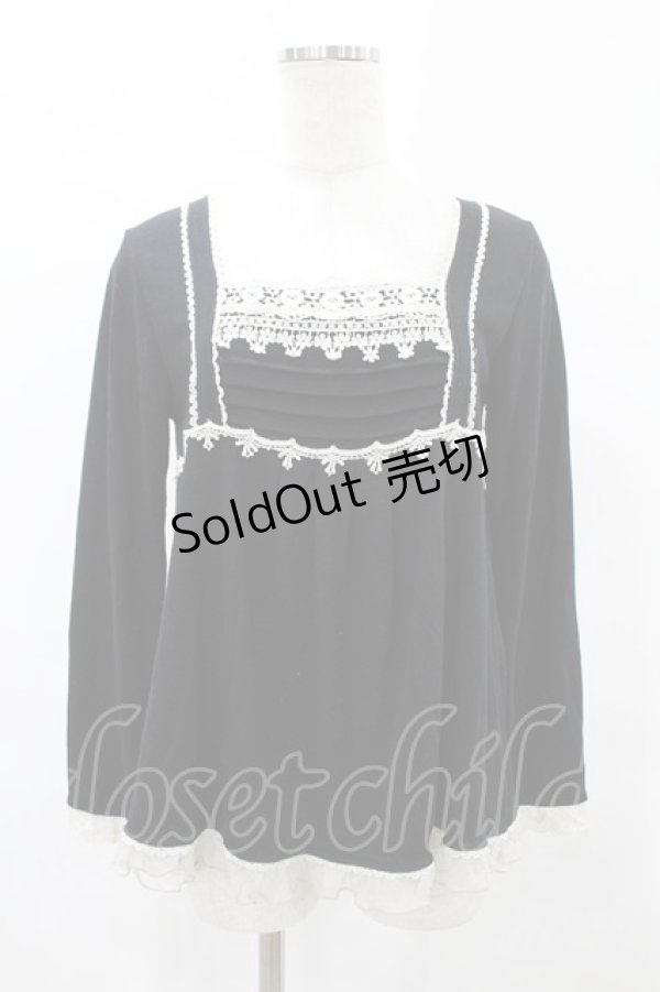 画像1: axes femme / バックリボンプルオーバー M ブラック H-25-05-18-1059-AX-TO-NS-ZH (1)