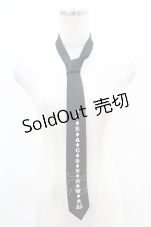 画像: PEACE NOW / ロゴプリントネクタイ  ブラック H-25-05-18-1009-PU-ZA-NS-ZH
