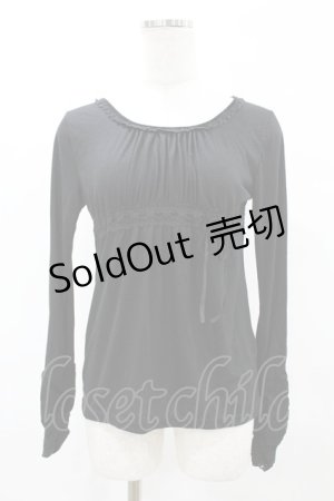 画像: axes femme / ベロアリボントップス M ブラック H-25-05-18-1062-AX-TO-NS-ZH