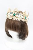 画像1: Long Ears&Sharp Ears（海外ロリータブランド） / The Kingdom of Fairies The Queen's Coronation Jewelry Crown  グリーン H-25-05-18-1010-0-AC-NS-ZH (1)