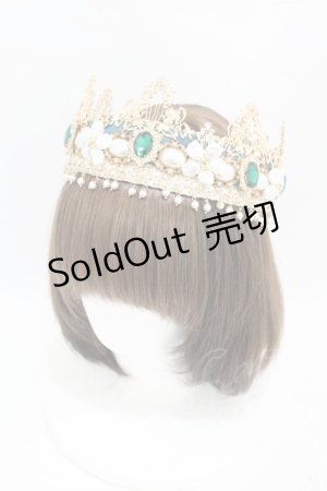 画像: Long Ears&Sharp Ears（海外ロリータブランド） / The Kingdom of Fairies The Queen's Coronation Jewelry Crown  グリーン H-25-05-18-1010-0-AC-NS-ZH