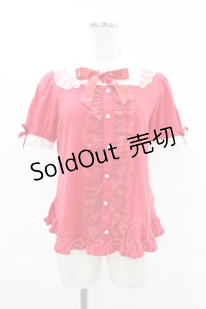 画像: Angelic Pretty / スクエア付け襟カットソー Free レッド H-25-05-18-1025-AP-TO-NS-ZH