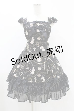 画像: BABY,THE STARS SHINE BRIGHT / 天使が囁く聖夜の旋律柄ミカエルジャンパースカート Free ブラック H-25-05-18-1030-BA-OP-NS-ZH