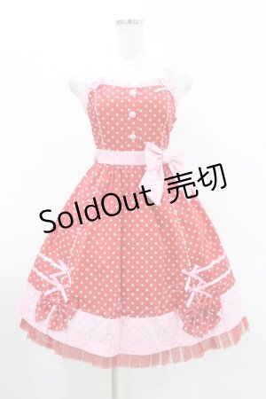 画像: Angelic Pretty / Candy Popジャンパースカート Free レッド H-25-05-18-1031-AP-OP-NS-ZH