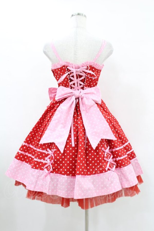 画像2: Angelic Pretty / Candy Popジャンパースカート Free レッド H-25-05-18-1031-AP-OP-NS-ZH (2)