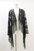 画像1: DARK IN LOVE / Black tasseled cape with kimono sleeves F 黒 H-25-05-18-019-PU-TO-KB-ZH (1)