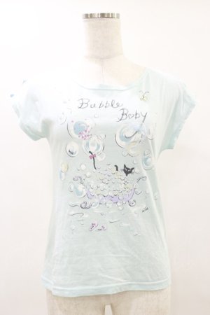 画像: MILK / Bubble Baby Tee  パウダーブルーバブル H-25-05-18-026-ML-TO-KB-ZH