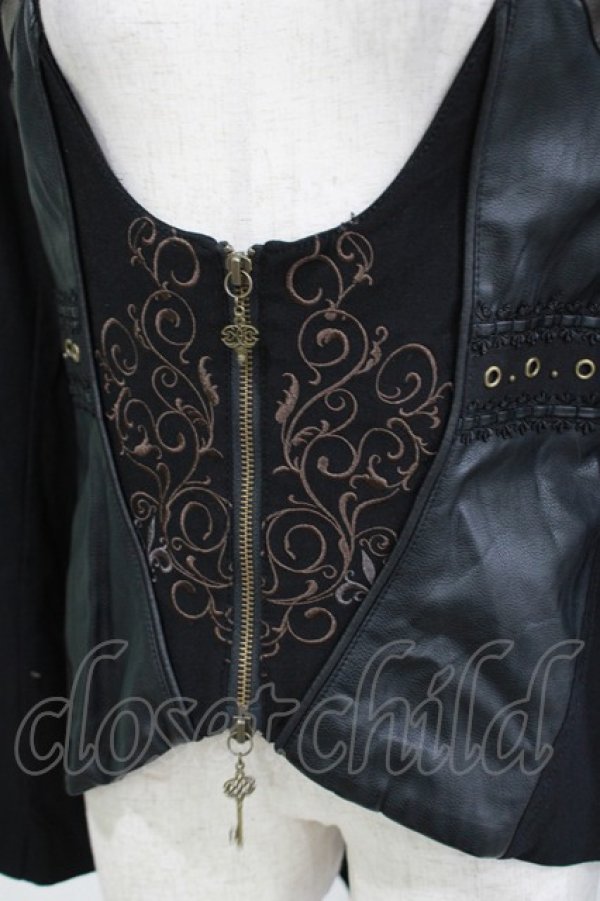 画像4: Rozen Kavalier / 異素材切替刺繍ジャケット  黒 H-25-05-19-040-OO-JA-KB-ZH (4)