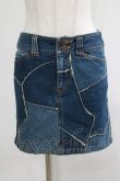 画像1: HYSTERIC GLAMOUR / パッチデニムスカート  ブルー H-25-05-19-043-PU-SK-KB-ZH (1)