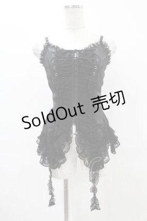 画像: Qutie Frash / ビスチェキャミ  黒 H-25-05-19-1040-QU-TO-KB-ZH