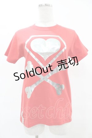 画像: SUPER LOVERS / ロゴプリントTee  赤 H-25-05-19-1053-PU-TO-KB-ZH