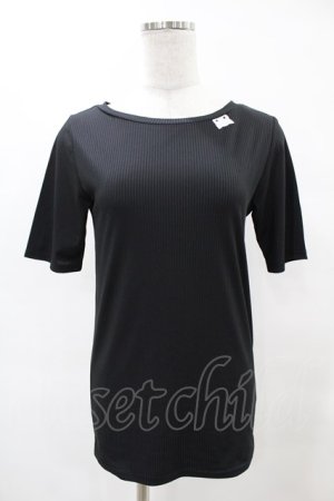 画像: Rydia / コビニャー刺繍リブトップス  黒 H-25-05-19-1055-PU-TO-KB-ZH