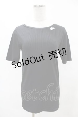画像: Rydia / コビニャー刺繍リブトップス  黒 H-25-05-19-1055-PU-TO-KB-ZH