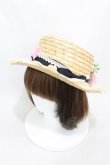 画像1: Anges et Demons / コサージュレースストローハット   H-25-05-19-1002-GO-AC-KB-ZH (1)