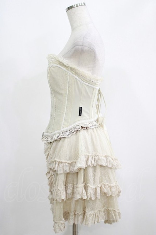 画像2: Ozz oneste / 薔薇刺繍オーバーコルセット  アイボリー H-25-05-19-049-OO-ZA-KB-ZH (2)