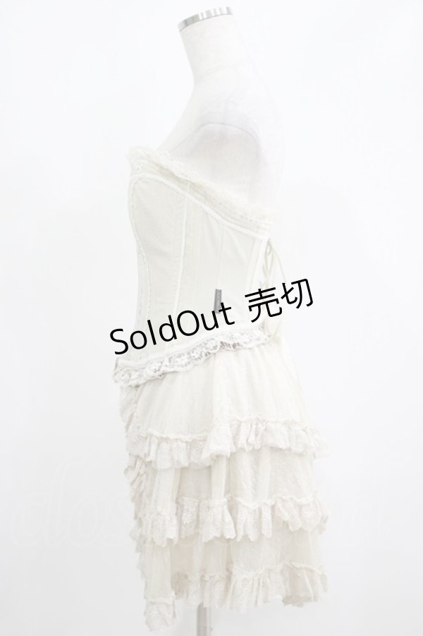 画像2: Ozz oneste / 薔薇刺繍オーバーコルセット  アイボリー H-25-05-19-049-OO-ZA-KB-ZH (2)