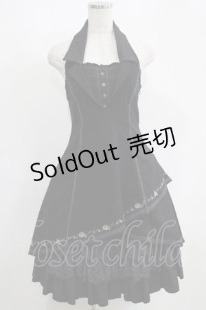 画像: Ozz oneste / 薔薇刺繍ホルターワンピース  黒 H-25-05-19-006-OO-OP-KB-ZH