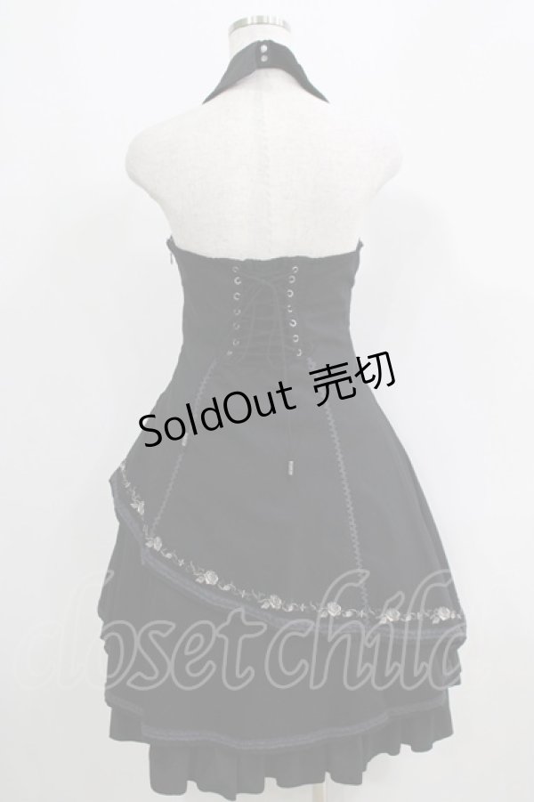 画像3: Ozz oneste / 薔薇刺繍ホルターワンピース  黒 H-25-05-19-006-OO-OP-KB-ZH (3)