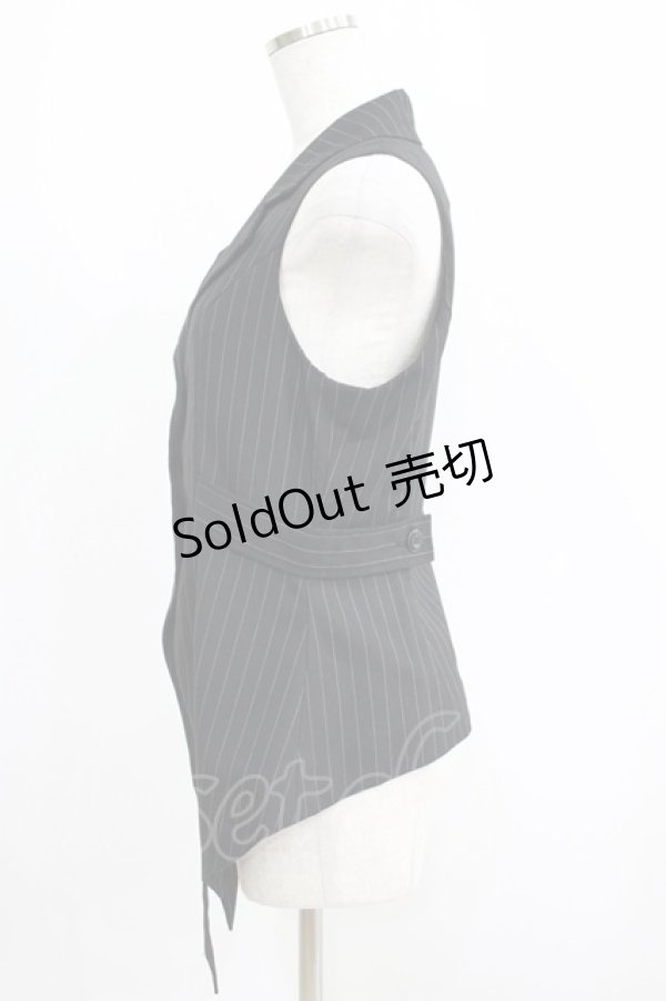 画像2: PEACE NOW / ストライプベスト M 黒 H-25-08-26-002-PU-JA-KB-ZH (2)