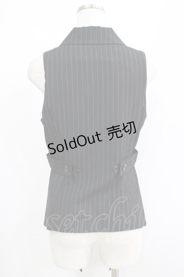 画像3: PEACE NOW / ストライプベスト M 黒 H-25-08-26-002-PU-JA-KB-ZH (3)