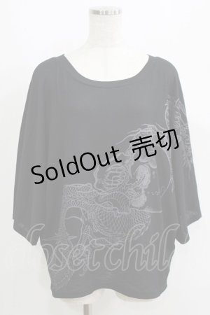 画像: Qutie Frash / ドルマンカットソー  黒 H-25-05-19-065-QU-TO-KB-ZH