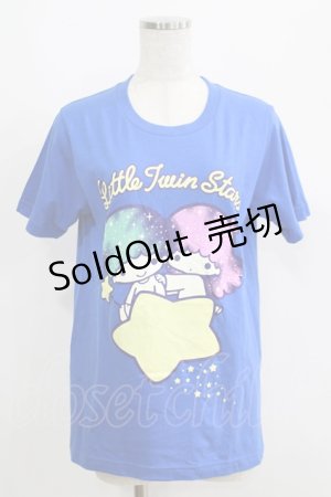 画像: LISTEN FLAVOR / コズミックリトルツインスターズTシャツ M ロイヤルブルー H-25-05-19-068-PU-TO-KB-ZH