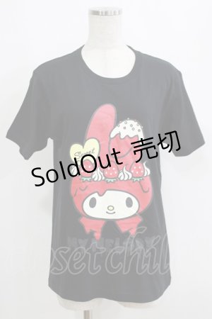 画像: LISTEN FLAVOR / マイメロディTシャツ M ブラック H-25-05-19-069-PU-TO-KB-ZH