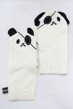画像: PEACE NOW / 眼帯くまニットグローブ  オフ H-25-05-19-074-PU-ZA-KB-ZT208