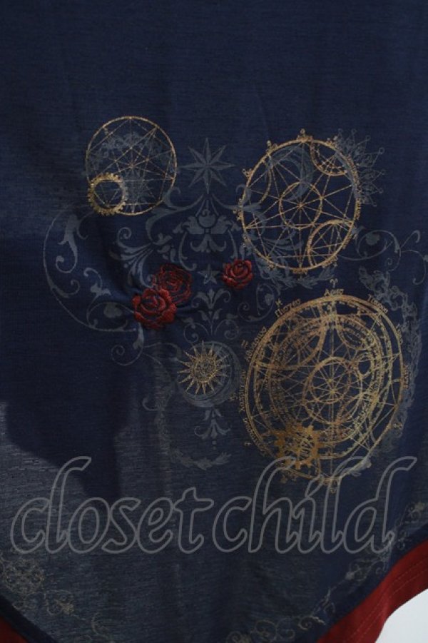 画像5: Ozz oneste / 薔薇刺繍ナポレオンZIPワンピース  ネイビー H-25-05-19-007-OO-OP-KB-ZH (5)