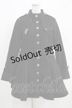 画像: Ozz oneste / バッスルフリルコート  黒 H-25-05-19-009-OO-CO-KB-ZT-C060