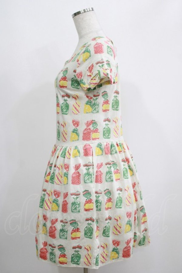 画像2: Jane Marple / Fruit Candyミニワンピース  アイボリー H-25-05-19-002-JM-OP-KB-ZH (2)