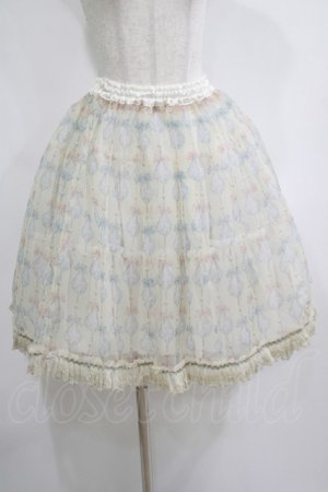 画像: Enchantlic Enchantilly / クリスタルリボンオーバースカート Free アイボリー H-25-05-20-025-LO-SK-NS-ZH