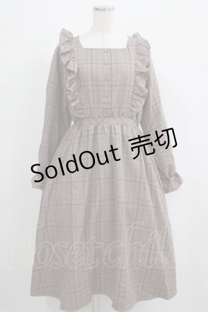 画像: m petit by misako / チェックワンピース M ブラウン H-25-05-20-038-LO-OP-NS-ZH