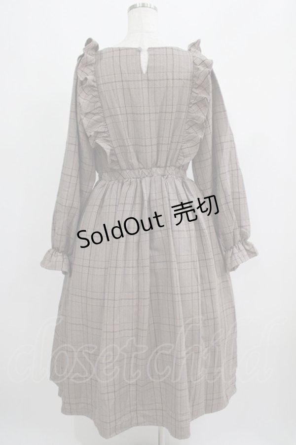 画像3: m petit by misako / チェックワンピース M ブラウン H-25-05-20-038-LO-OP-NS-ZH (3)