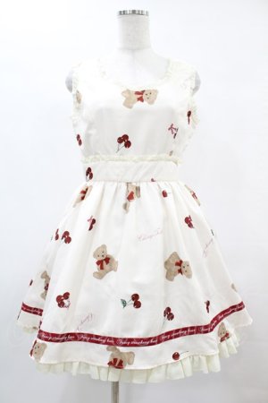 画像: Ank Rouge / CherryTeddyジャンパースカート M アイボリー H-25-05-20-1029-CA-OP-NS-ZH