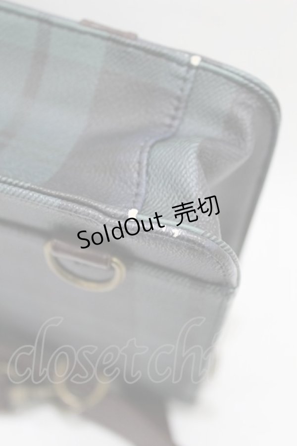 画像3: Fi.n.t / トランク風ミニサッチェルバッグ  グリーン×ネイビー H-25-05-20-1004-CA-BG-NS-ZH (3)
