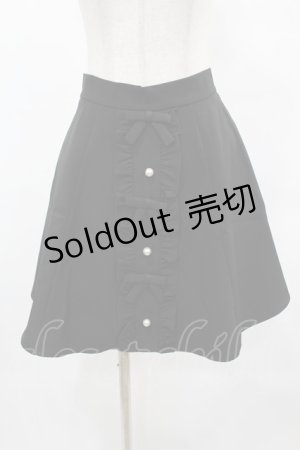 画像: Ank Rouge / フリルリボンフレアースカート M ブラック H-25-05-20-1037-CA-SK-NS-ZH