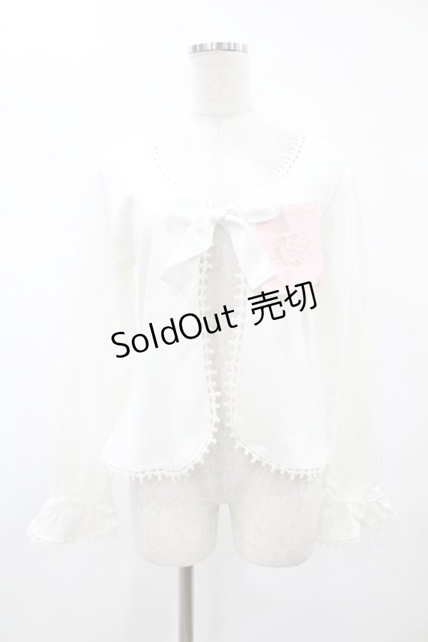 画像1: metamorphose / パールチェーン付きカーディガン Free オフ H-25-05-20-1043-ME-TO-NS-ZH (1)