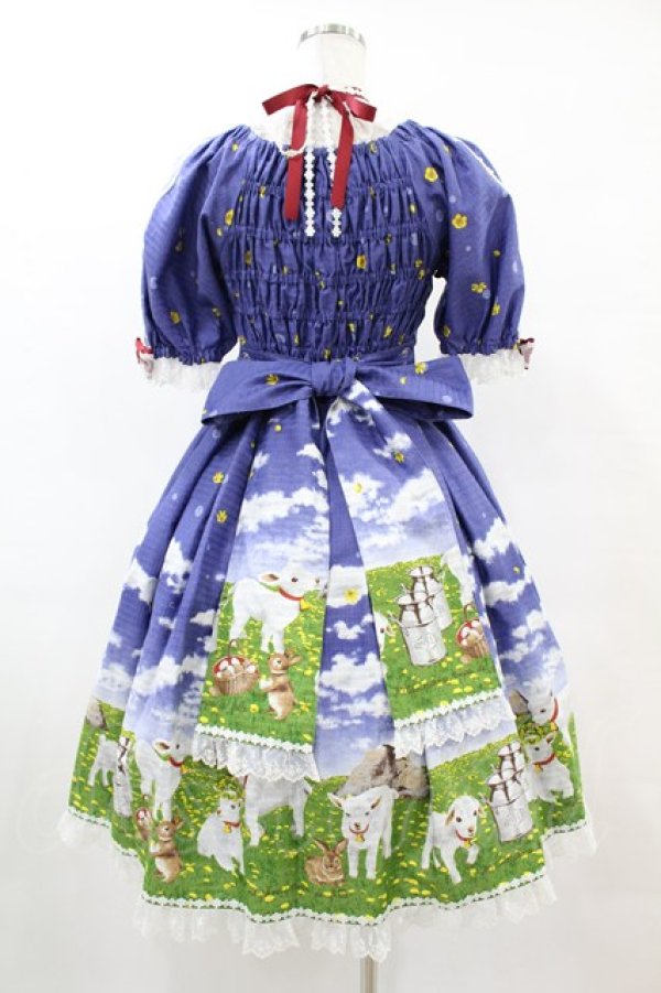 画像2: metamorphose / Dreamy Little Farmワンピース 1 ブルー H-25-05-20-1009-ME-OP-NS-ZH (2)