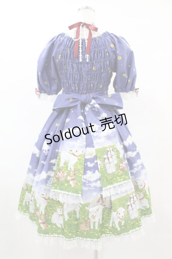 画像2: metamorphose / Dreamy Little Farmワンピース 1 ブルー H-25-05-20-1009-ME-OP-NS-ZH (2)