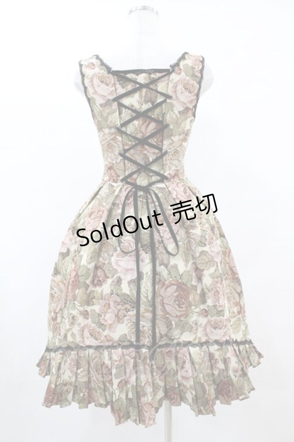 画像2: Victorian maiden / ゴブラン後ろ編み上げジャンパースカート Free 生成り H-25-05-20-1012-CL-OP-NS-ZH (2)