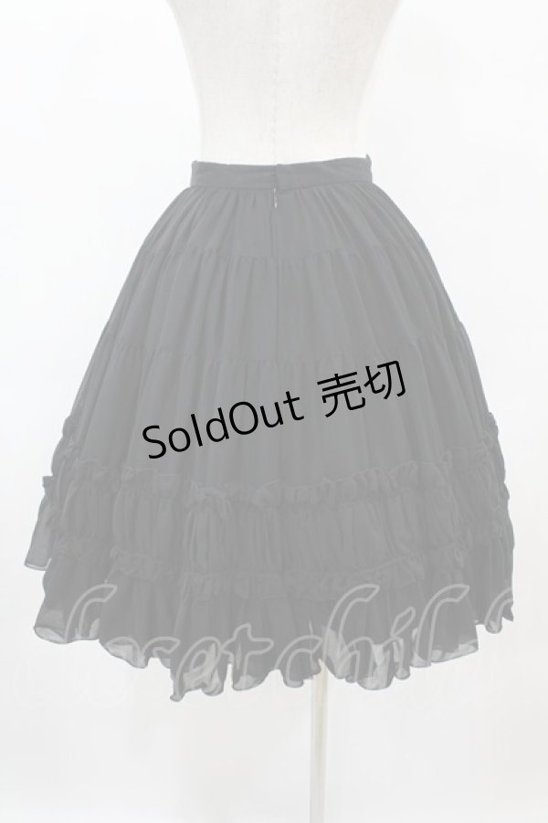 画像2: Mary Magdalene / クラシカルシフォンスカート Free ブラック H-25-05-20-1018-CL-SK-NS-ZH (2)