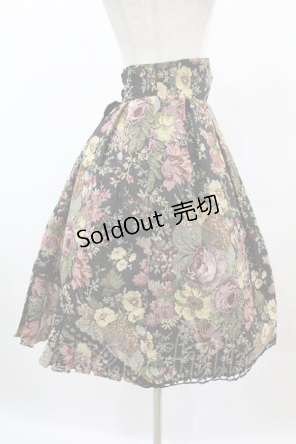 画像3: Victorian maiden / ゴブラン後ろ編み上げスカート Free ブラック H-25-05-20-1019-CL-SK-NS-ZH (3)