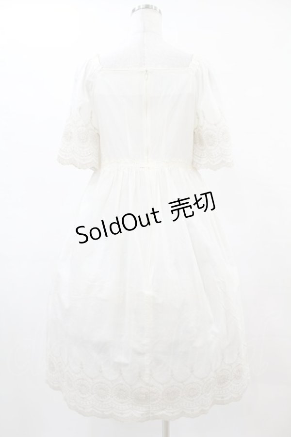 画像2: SERAPHIM / 薔薇のスカラップレースワンピース Free オフ H-25-05-20-1021-LO-OP-NS-ZH (2)