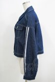 画像2: axes femme / レース×ラインデニムジャケット Free インディゴ H-25-05-20-053-AX-JA-NS-ZH (2)