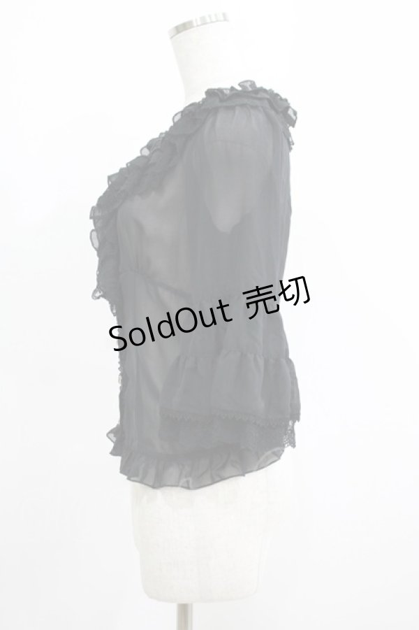 画像2: Dear Celine / シフォンブラウス S ブラック H-25-05-20-059-LO-BL-NS-ZH (2)