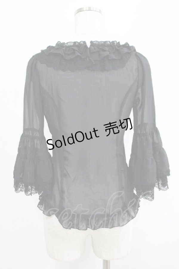 画像3: Dear Celine / シフォンブラウス S ブラック H-25-05-20-059-LO-BL-NS-ZH (3)